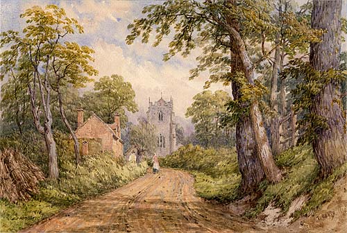 View up Church Lane 1856