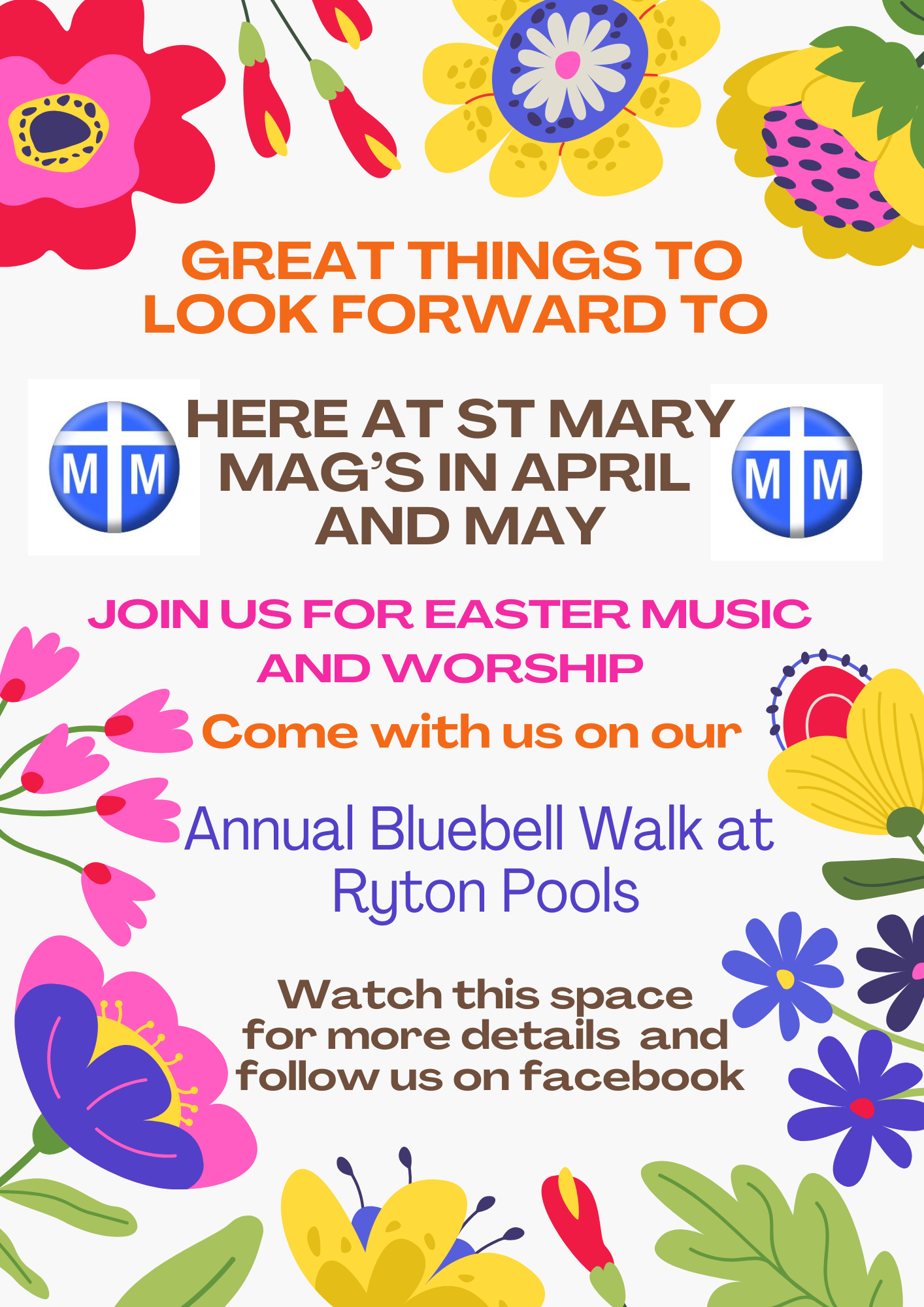 Forthcoming events in April and May